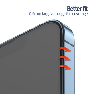Folie pentru iPhone 14 Pro Max cu Aplicator Pro - Blueo Anti-Reflective HD Glass - Black - Img 6