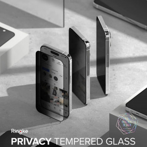 Folie pentru iPhone 15 Pro Max - Ringke Tempered Glass - Privacy - Img 2