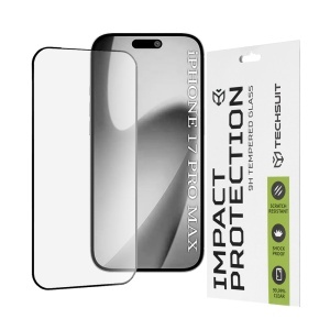 Folie pentru iPhone 17 Pro Max - Techsuit 111D Full Cover / Full Glue Glass - Black - Img 1