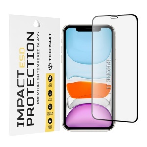 Folie pentru iPhone XR / iPhone 11 - Techsuit ESD Glass - Black