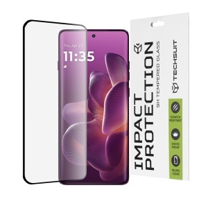 Folie pentru Motorola Edge 60 Pro - Techsuit 111D Full Cover / Full Glue Glass / 3D Curved Screen - Black