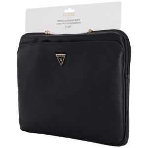 Husa cu Fermoar pentru Laptop, 14" - Guess Grained Triangle Logo (GUCS14ZPGTSPSK) - Black - Img 5