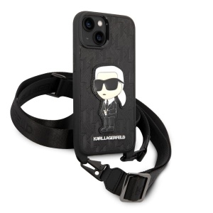 Husa iPhone 14 - Karl Lagerfeld Hardcase Monogram (KLHCP14SSTKMK) - Ikonik Patch - Img 6