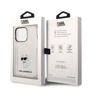 Husa iPhone 14 Pro Max - Karl Lagerfeld Hardcase (KLHCP14XHNCHTCP) - Pink Ikonik Choupette - Img 8