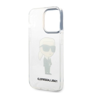 Husa iPhone 14 Pro Max - Karl Lagerfeld Hardcase Transparent (KLHCP14XHNIKTCT) - Ikonik Karl Lagerfeld - Img 4