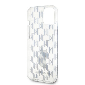 Husa iPhone 15 - Karl Lagerfeld Hardcase Monogram (KLHCP15SHNCMKLT) - Transparent Choupette - Img 4