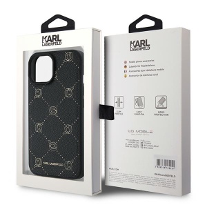 Husa iPhone 15 Plus - Karl Lagerfeld Leather MagSafe (KLHMP15MPGKHPHK) - Karl Head - Img 7