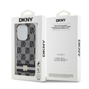 Husa iPhone 15 Pro - DKNY IML Checkered Mono Pattern & Printed Stripes MagSafe (DKHMP15LHCPTSK) - Black - Img 8