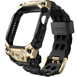 Husa pentru Apple Watch 10 46mm + Curea - Supcase Unicorn Beetle Ore - Gold - Img 2