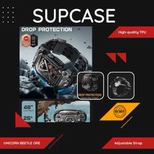 Husa pentru Apple Watch 10 46mm + Curea - Supcase Unicorn Beetle Ore Pro Version - Black - Img 5