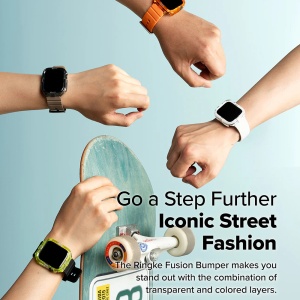 Husa pentru Apple Watch 10 46mm - Ringke Fusion Bumper - Black - Img 6