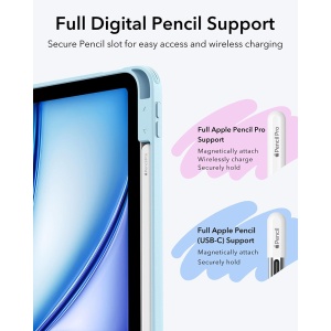 Husa pentru iPad Air 4 (2020) / Air 5 (2022) / Air 11 (2024) / Air 11 (2025) - ESR FlipÂ Hybrid (with Pencil Holder) - Sky Blue - Img 8