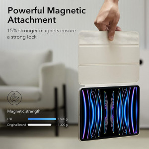 Husa pentru iPad Pro 11 (2018 / 2020 / 2021 / 2022) - ESR Rebound Magnetic - Brilliant White - Img 7