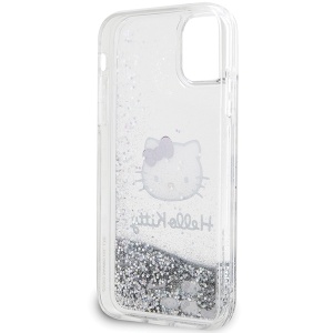 Husa pentru iPhone 11 - Hello Kitty Hardcase Liquid Glitter Charms Kitty Head (HKHCN61LIKHET) - Silver - Img 4