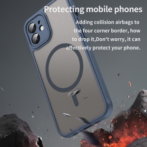 Husa pentru iPhone 12 - Techsuit HaloFrost II MagSafe - Navy Blue - Img 4