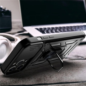 Husa pentru iPhone 13 mini - Techsuit CamShield Series - Black - Img 4