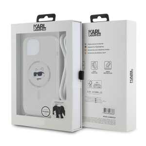 Husa pentru iPhone 14 - Karl Lagerfeld IML MagSafe (KLHMP14SHCCHNT) - Transparent Choupette Head&Cord - Img 7