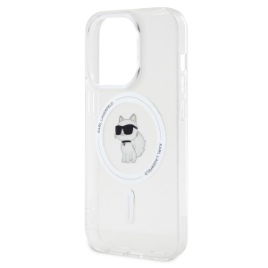 Husa pentru iPhone 14 Pro - Karl Lagerfeld IML MagSafe (KLHMP14LHFCCNOT) - Transparent Choupette - Img 3