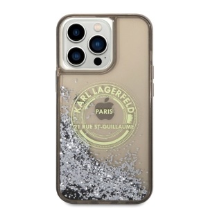 Husa pentru iPhone 14 Pro Max - Karl Lagerfeld Hardcase Liquid Glitter (KLHCP14XLCRSGRK) - RSG - Img 3