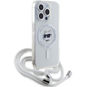 Husa pentru iPhone 14 Pro Max - Karl Lagerfeld IML MagSafe (KLHMP14XHCCHNT) - Transparent Choupette Head&Cord - Img 4