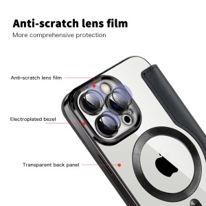 Husa pentru iPhone 14 Pro Max - Techsuit SmartMag Book Case - Black - Img 3