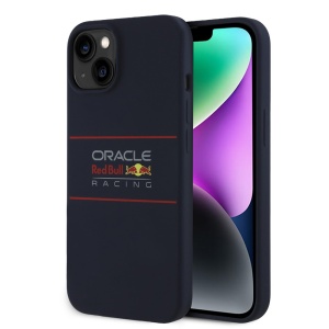 Husa pentru iPhone 14 - Red Bull Racing Silicone Horizontal Centered Logo MagSafe (RBHMP14S24SIHSRV) - Navy - Img 1