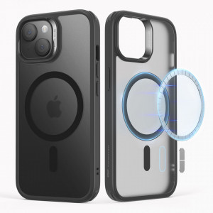 Husa pentru iPhone 15 - ESR Classic Hybrid HaloLock - Frosted Black - Img 2