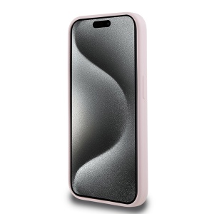 Husa pentru iPhone 15 Pro - Karl Lagerfeld Silicone MagSafe (KLHMP15LSKCHPPLP) - Pink Karl&Choupette Head - Img 4