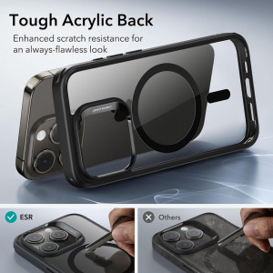 Husa pentru iPhone 15 Pro Max - ESR Classic Hybrid HaloLock - Clear Black - Img 4