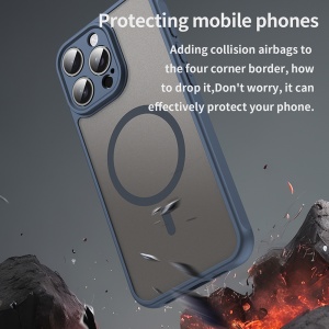 Husa pentru iPhone 15 Pro Max - Techsuit HaloFrost II MagSafe - Navy Blue - Img 4