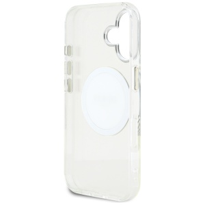 Husa pentru iPhone 16 - Guess IML Metal Colored Circle MagSafe (GUHMP16SHTDRCEDH) - White - Img 5