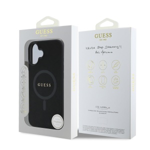 Husa pentru iPhone 16 Plus - Guess Saffiano Classic Logo MagSafe (GUHMP16MPSAHMCK) - Black - Img 7