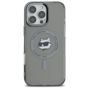 Husa pentru iPhone 16 Pro - Karl Lagerfeld IML MagSafe (KLHMP16LHLSCHK) - Metal Choupette`s Head - Img 5