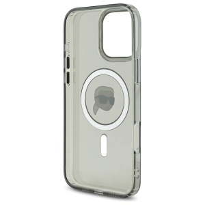 Husa pentru iPhone 16 Pro - Karl Lagerfeld IML MagSafe (KLHMP16LHLSKIK) - Metal Karl`s Head - Img 2