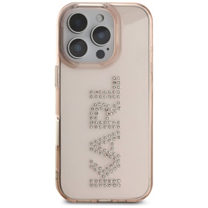 Husa pentru iPhone 16 Pro - Karl Lagerfeld IML Rhinestones (KLHCP16LHKLSTDCP) - Pink Logo - Img 3