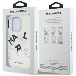 Husa pentru iPhone 16 Pro - Karl Lagerfeld IML Sketched Graphic Logo (KLHCP16LHMLGFCH) - Transparent - Img 7