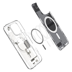 Husa pentru iPhone 16 Pro - Spigen Ultra Zero One Hybrid MagSafe - Natural Titanium - Img 4