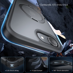 Husa pentru iPhone 16e - Torras Ostand Spin MagSafe Series - Black - Img 5