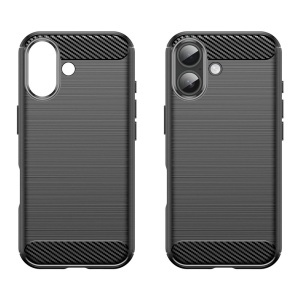 Husa pentru iPhone 17 - Techsuit Carbon Silicone - Black - Img 2