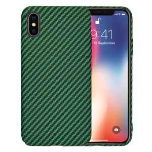 Husa pentru iPhone X / iPhone XS - Techsuit Carbonite FiberShell - Green - Img 1