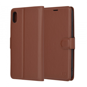 Husa pentru iPhone XS Max - Techsuit Leather Folio - Brown - Img 1