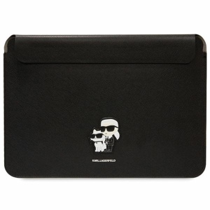 Husa pentru Laptop, 14", Magnetica - Karl Lagerfeld (KLCS14SAKCPMK) - Black Karl&Chaoupette - Img 1