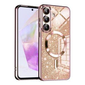 Husa pentru Samsung Galaxy A36 5G - Techsuit Luxury Glitter MagSafe - Rose Gold