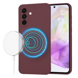 Husa pentru Samsung Galaxy A36 5G - Techsuit SoftFlex MagSafe - Plum Red - Img 1