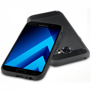 Husa pentru Samsung Galaxy A5 2017 A520 - Techsuit Carbon Silicone - Black - Img 4