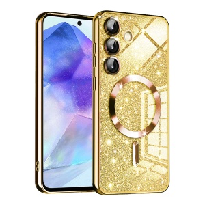 Husa pentru Samsung Galaxy A55 5G - Techsuit Luxury Glitter MagSafe - Gold