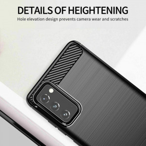 Husa pentru Samsung Galaxy S20 FE 4G / S20 FE 5G - Techsuit Carbon Silicone - Black - Img 4