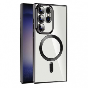 Husa pentru Samsung Galaxy S21 Ultra 5G - Techsuit Luxury Crystal MagSafe - Black - Img 2
