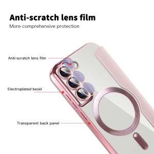 Husa pentru Samsung Galaxy S22 5G - Techsuit SmartMag Book Case - Pink - Img 3