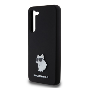 Husa pentru Samsung Galaxy S23 Plus - Karl Lagerfeld Silicone (KLHCS23MSMHCNPK) - Choupette Metal Pin - Img 5